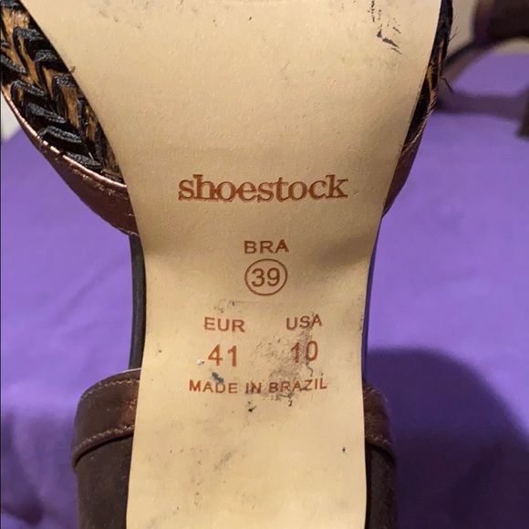 Shoe stock Brazilian made open toe suede high heel - Picture 2 of 3